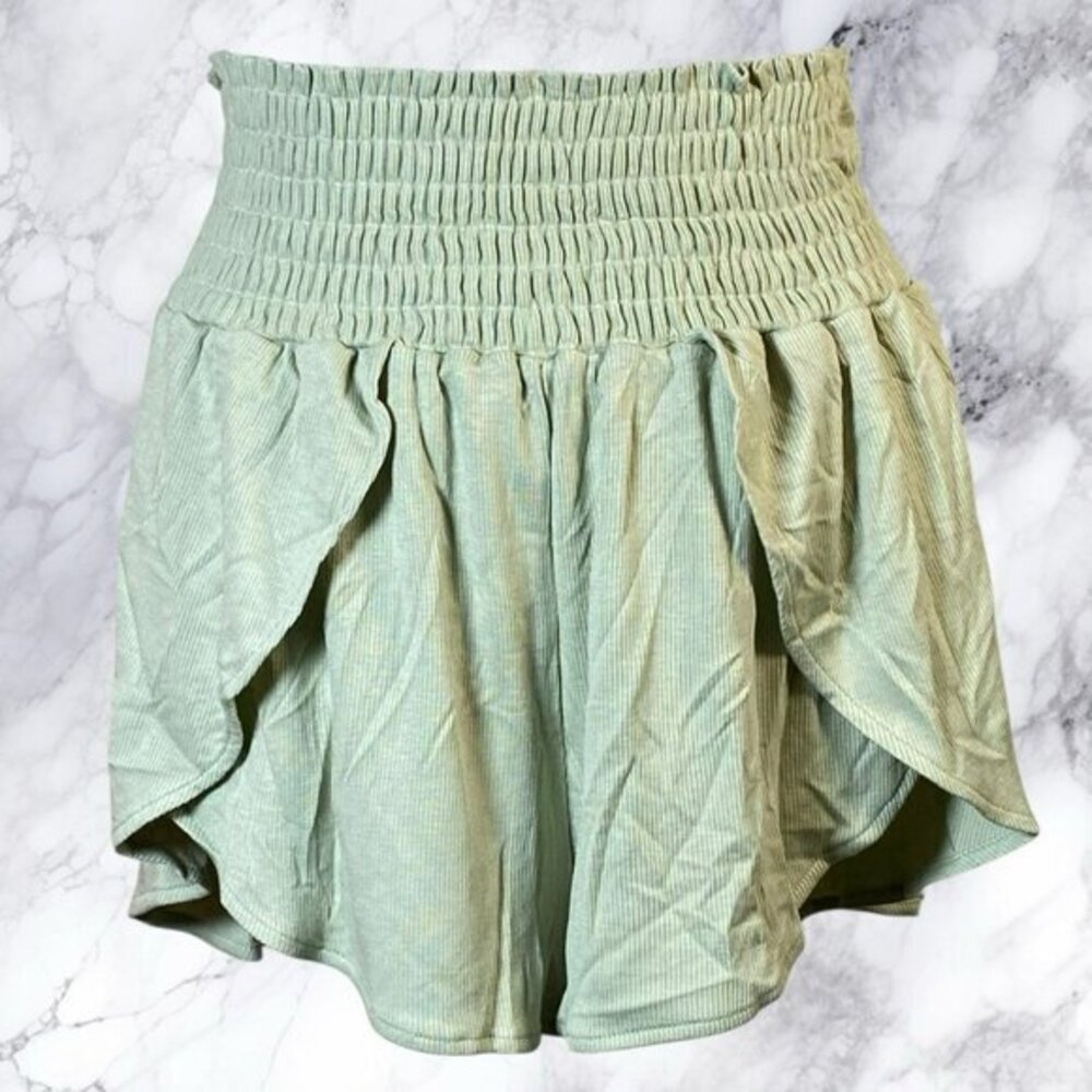 Majorelle Tia Flutter Shorts in Sage